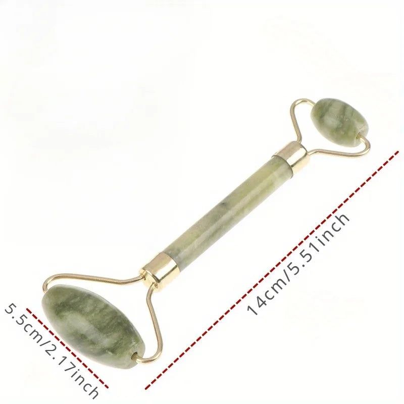 Natural Jade Roller & Gua Sha Set | Face & Body Massager Jade Roller & Gua Sha QXL