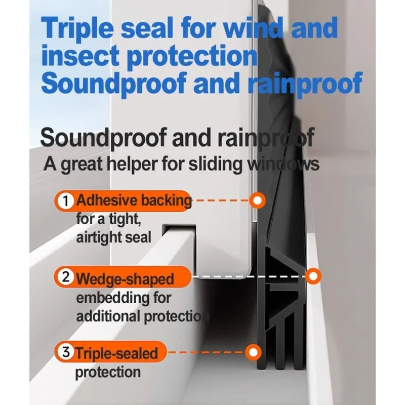 Self-Adhesive Rubber Weather Stripping Seal Tape – 2M Door & Window Weather Stripping Tape QXL