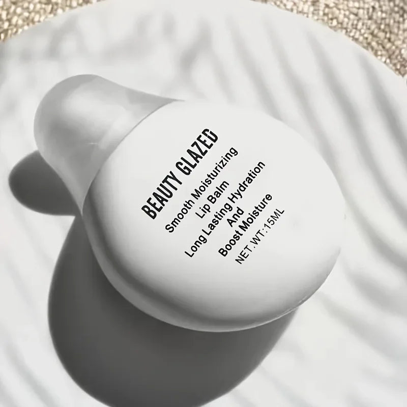 BEAUTY GLAZED Lip Balm with Plant Squalane & Amino Acids 15ml Nourishing Lip Balm QXL
