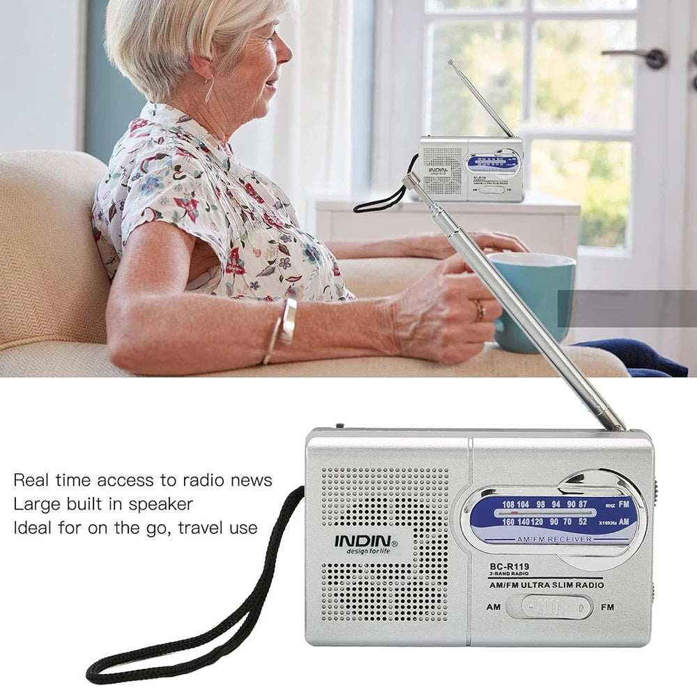 YITHOR Portable AM/FM Shortwave Emergency Radio | 2AA Battery Portable Emergency Radio QXL
