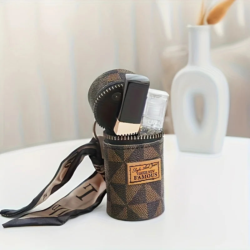 Retro Cylinder Coin Purse & Lipstick Holder | Zipper Wallet Coin Purse Pouch QXL