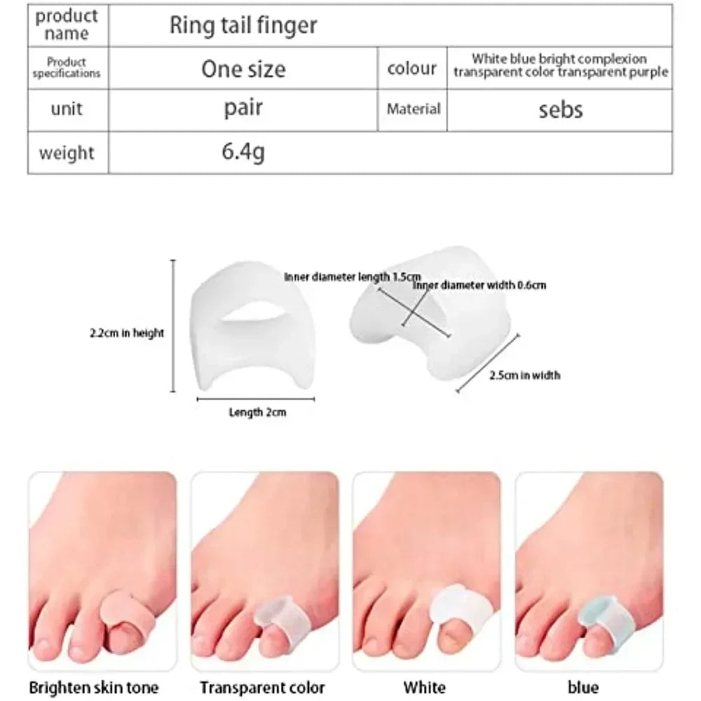 2-Pack Silicone Gel Toe Separators | Yoga Toes Spacer & Corrector Toe Separator QXL