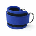 Neoprene Padded Gym Ankle Strap | Double D-Ring Cable Cuff Gym Ankle Strap QXL Dark Blue