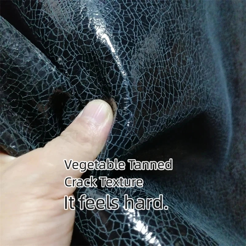 Cracked Vegetable-Tanned Sheepskin Leather 0.7–0.8mm DIY DIY Leather Fabric QXL