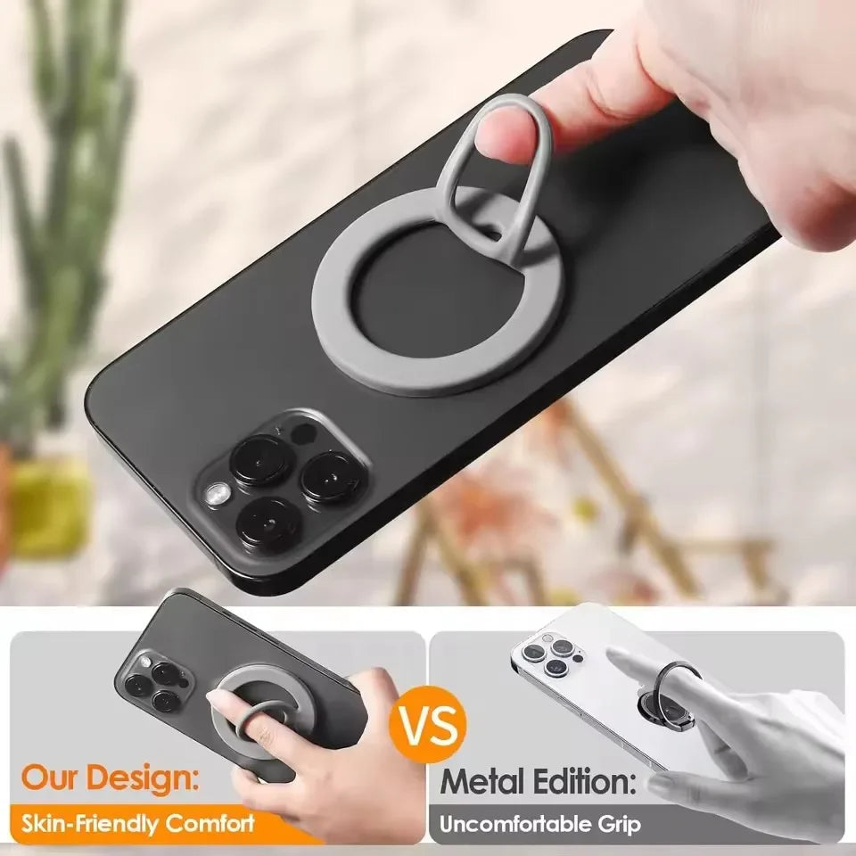 Magnetic Silicone Finger Ring Grip | MagSafe Phone Holder Phone Ring Holder QXL