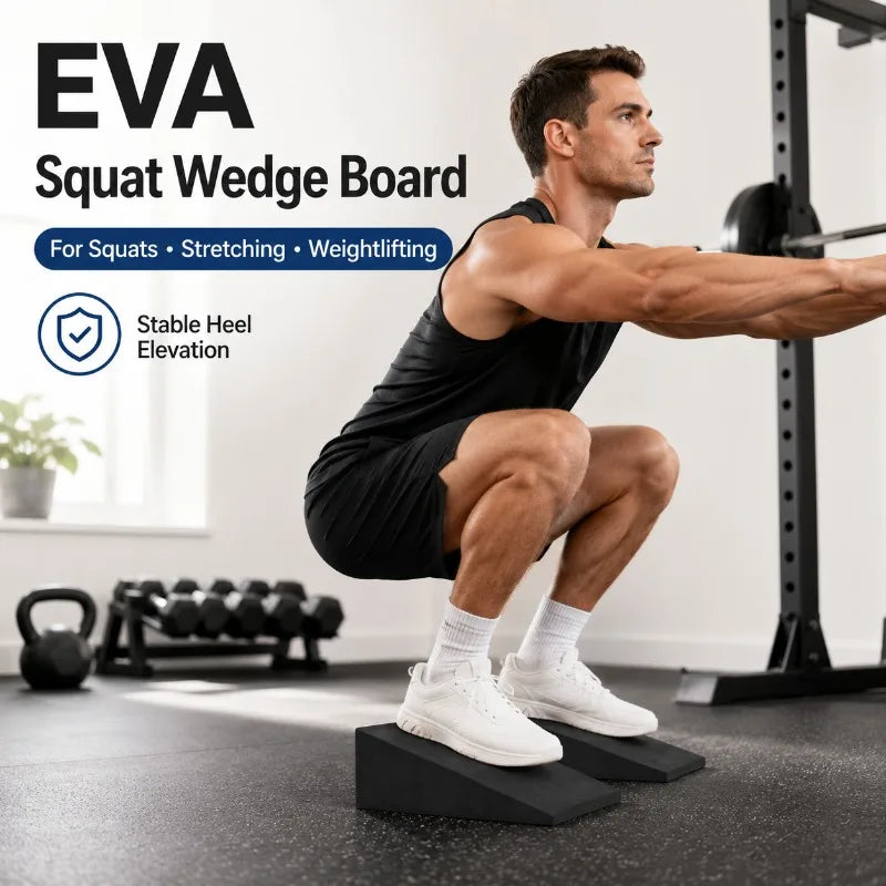 EVA Squat Wedge Board | Heel Elevation Slant Board for Squats Squat Wedge Board QXL