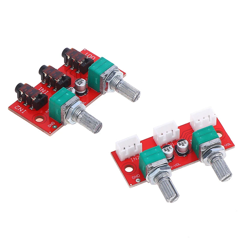 Passive Stereo Audio Mixer | 2-In 1-Out 3.5mm No Power Passive Audio Mixer QXL