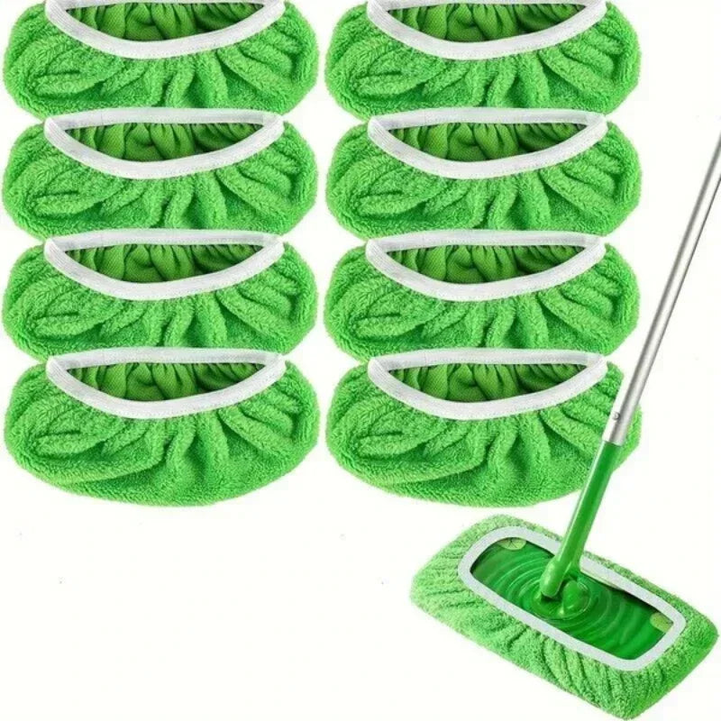 Flat Mop Replacement Cloth Covers | Washable Reusable 1–8 Pack Mop Replacement Cover QXL