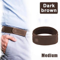 Elastic No-Buckle Belt | Adjustable Stretch Waistband Unisex Elastic Stretch Belt QXL Dark brown Medium