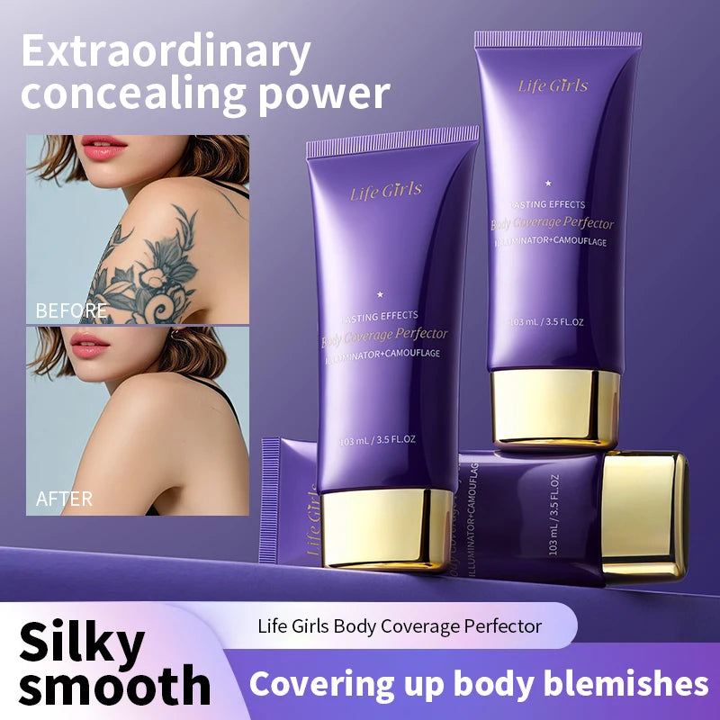 Body Foundation Cream – Full Coverage Tattoo & Blemish Concealer Body Foundation Cream QXL