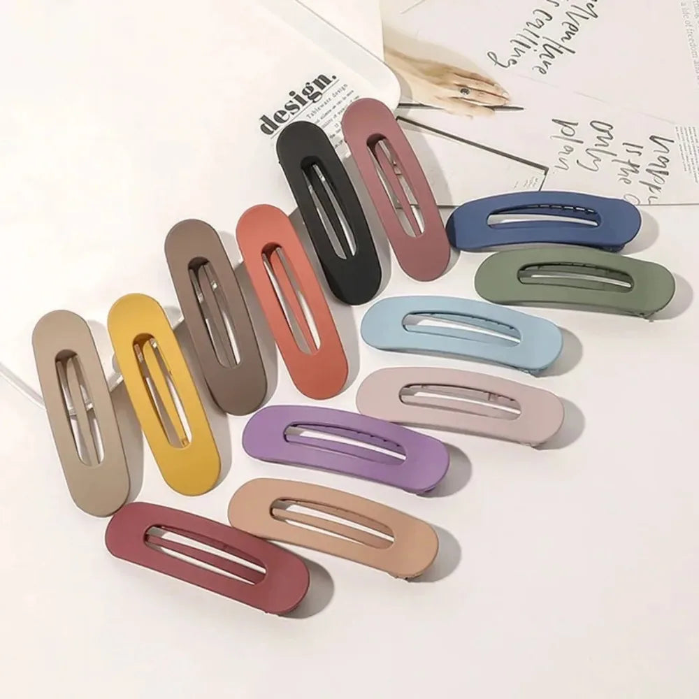 Large Frosted Hair Clip Toothed Non-Slip Acrylic Barrette Hair Clip Barrette QXL