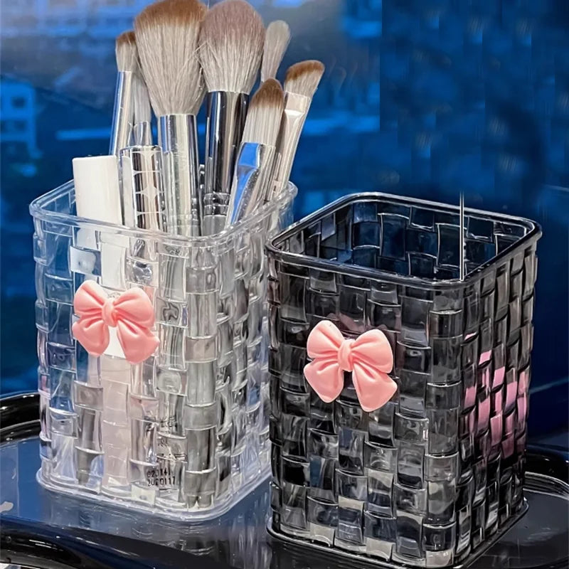 Clear Acrylic Makeup Brush Holder & Desk Organizer Makeup Brush Organizer QXL