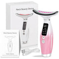 7-Color LED EMS Facial & Neck Massager | Microcurrent Device Facial Massager Device QXL Pink