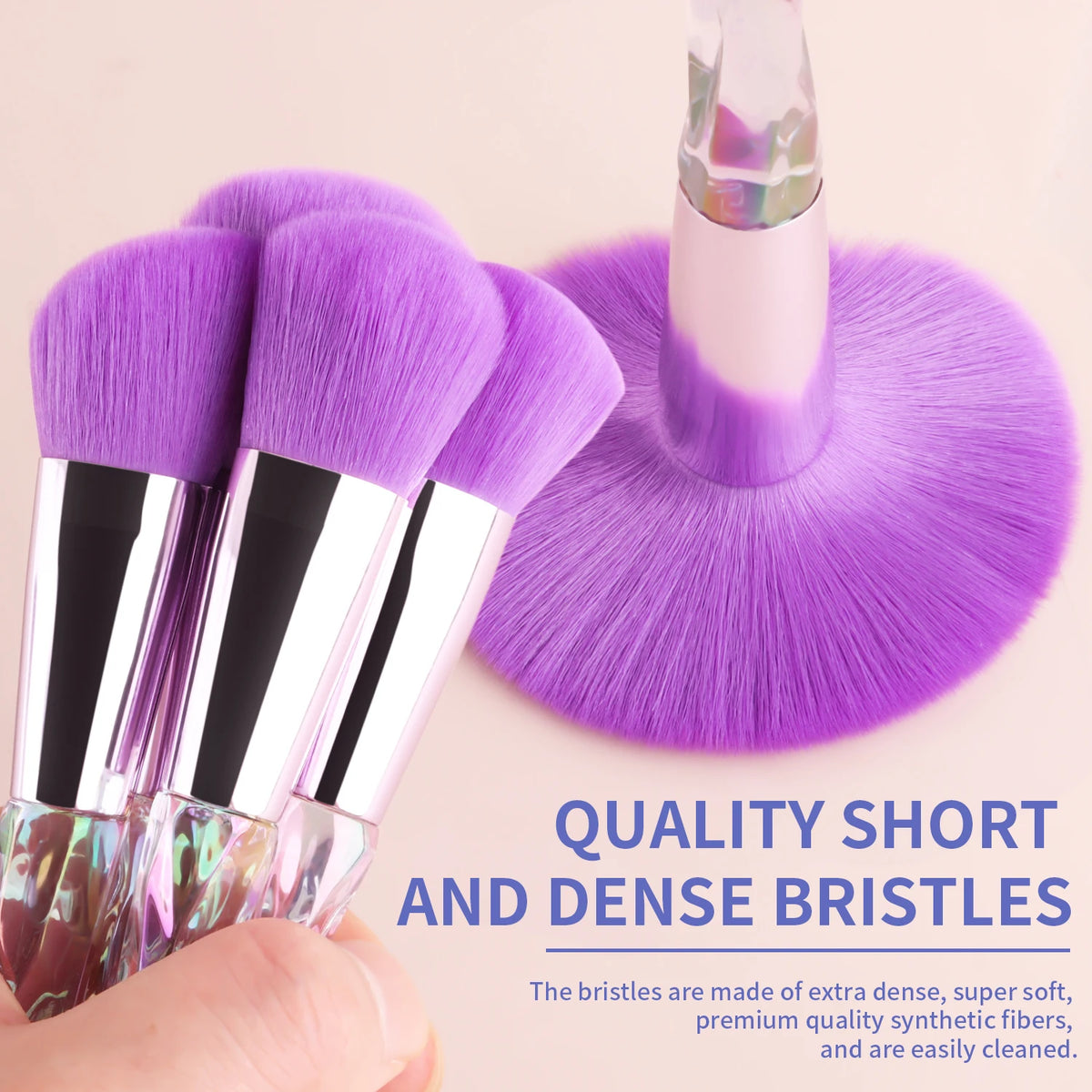 10-Pc Crystal Handle Makeup Brush Set with Case | Ronshadow Makeup Brush Set QXL