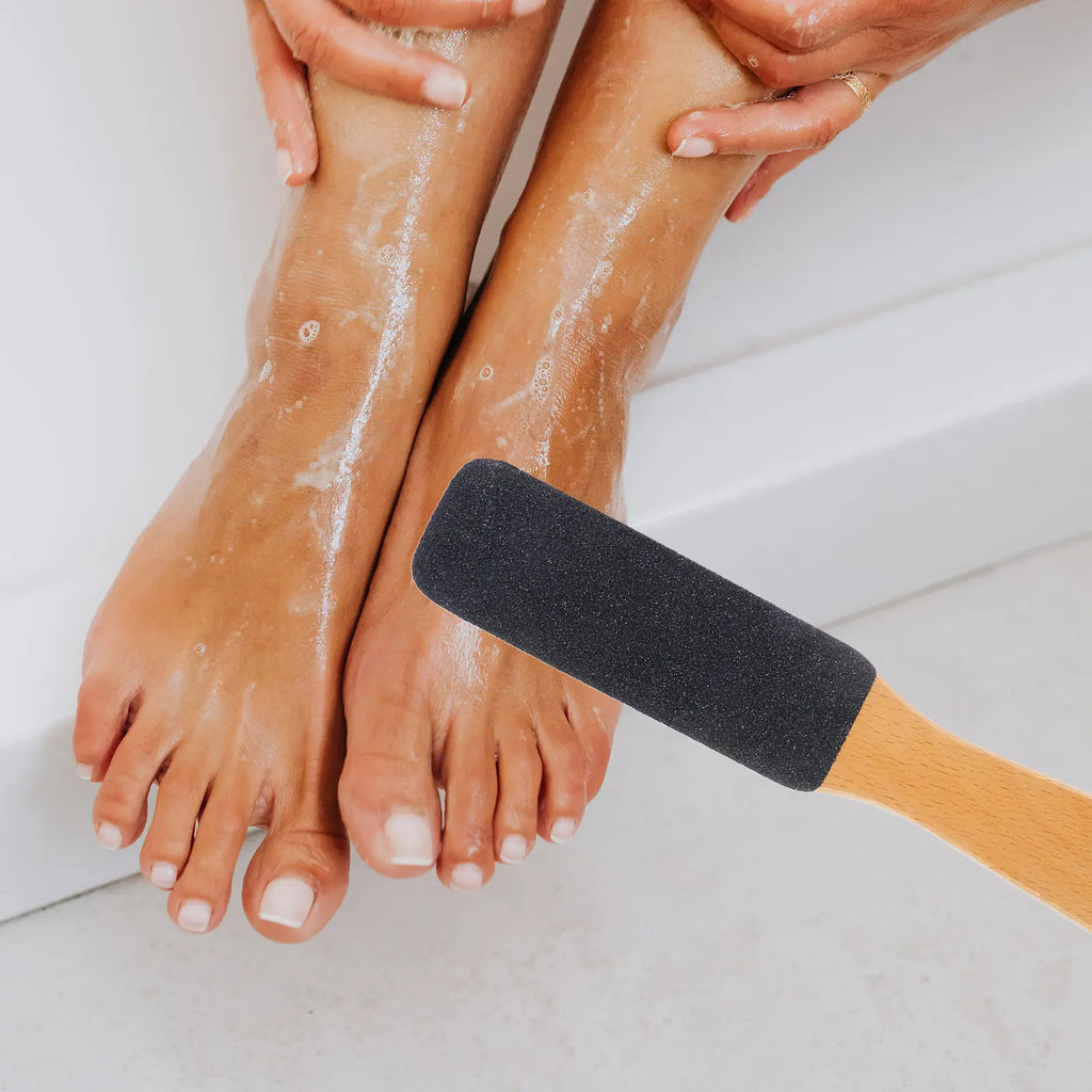 2-Pack Double-Sided Foot File | Silicon Carbide & Beech Wood Foot File Set QXL
