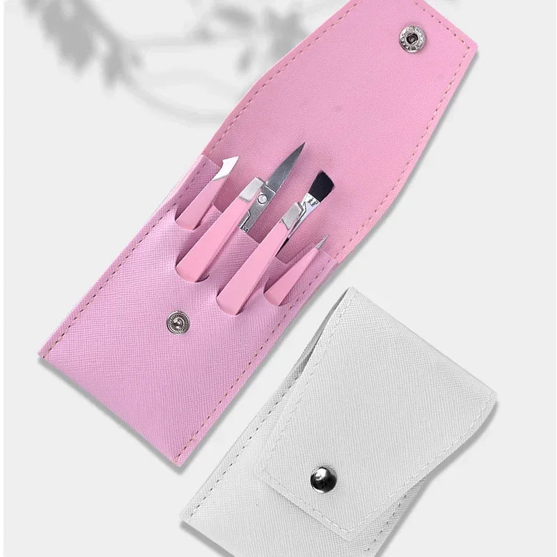 6-Piece Precision Tweezers Set – Curved Eyebrow & Scissors Kit Precision Tweezers Set QXL