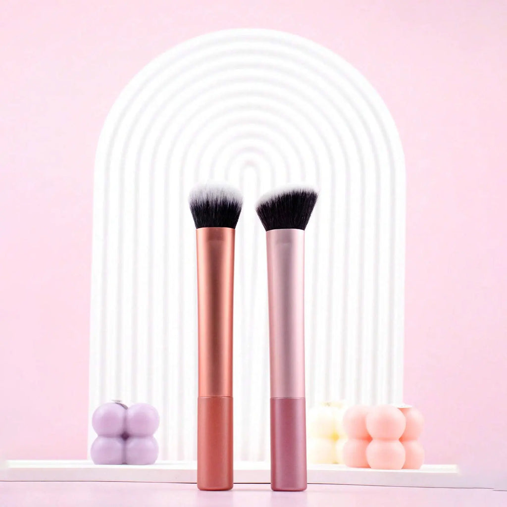 LUXEBLEND 2-Pc Blush & Contour Makeup Brush Set Makeup Brush Set QXL