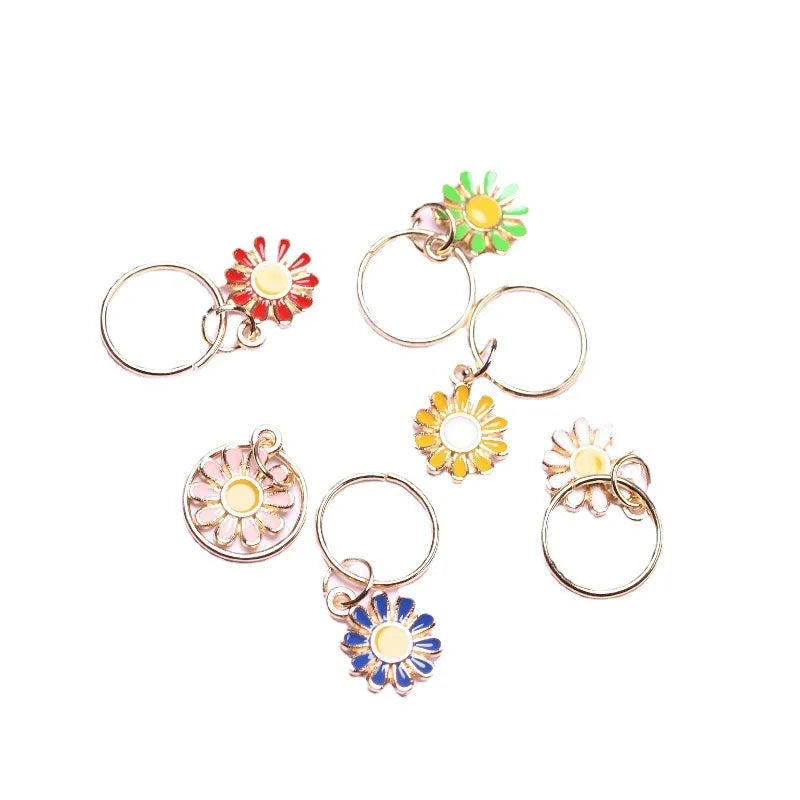 10-Pack Daisy Dreadlock Hair Cuffs | Multicolor Braid Rings Hair Cuffs & Rings QXL