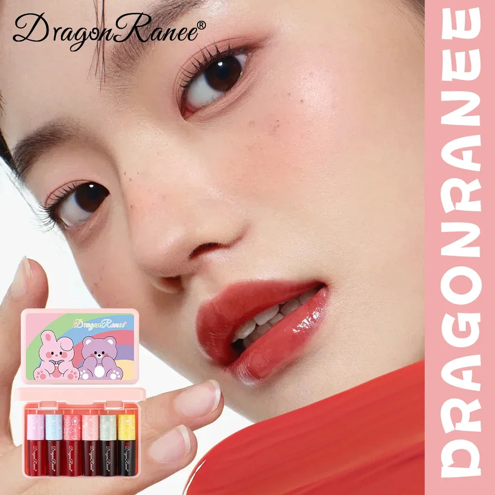 Dragon Ranee 6-Pc Hydrating Lip & Cheek Gloss Set | Mini Lip Dye Lip & Cheek Gloss Set QXL