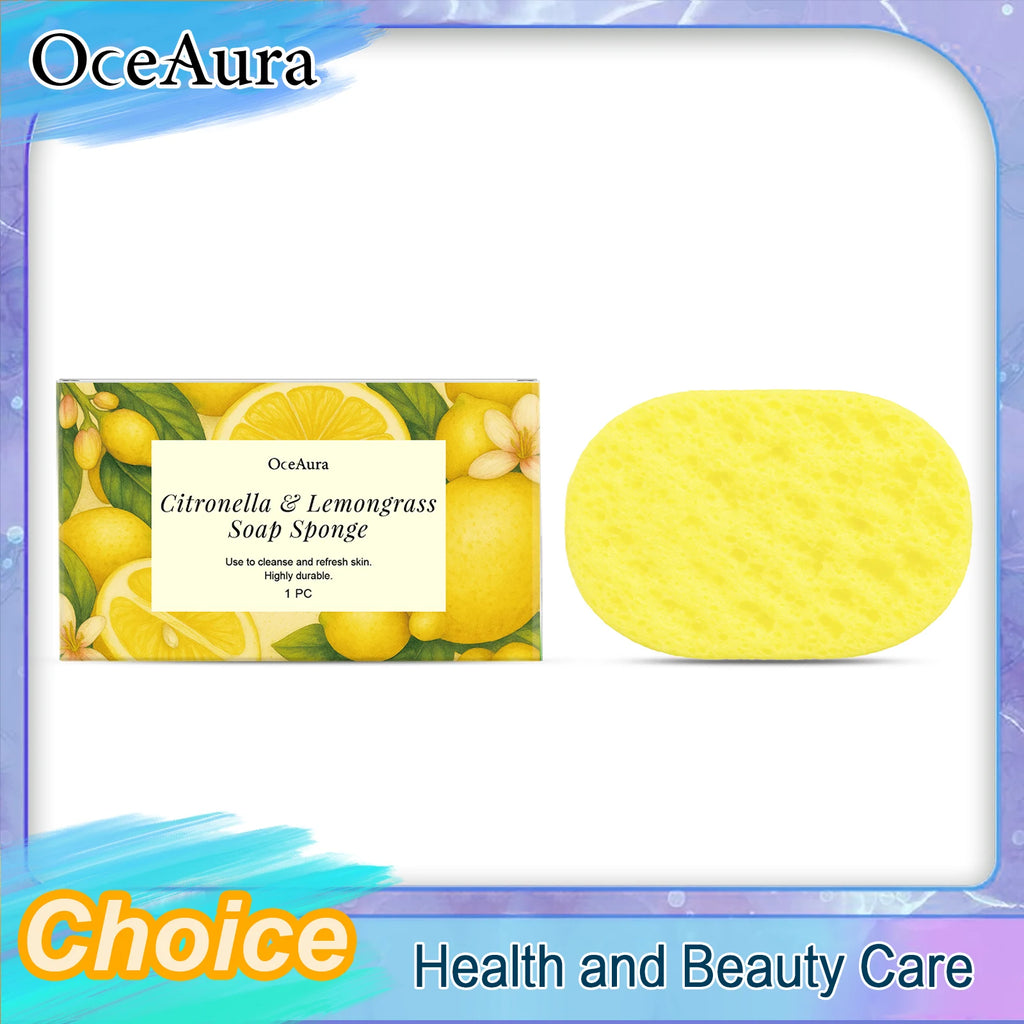 Lemongrass Bath Sponge | Exfoliating Lather-Boosting Scrubber Bath Sponge Scrubber QXL