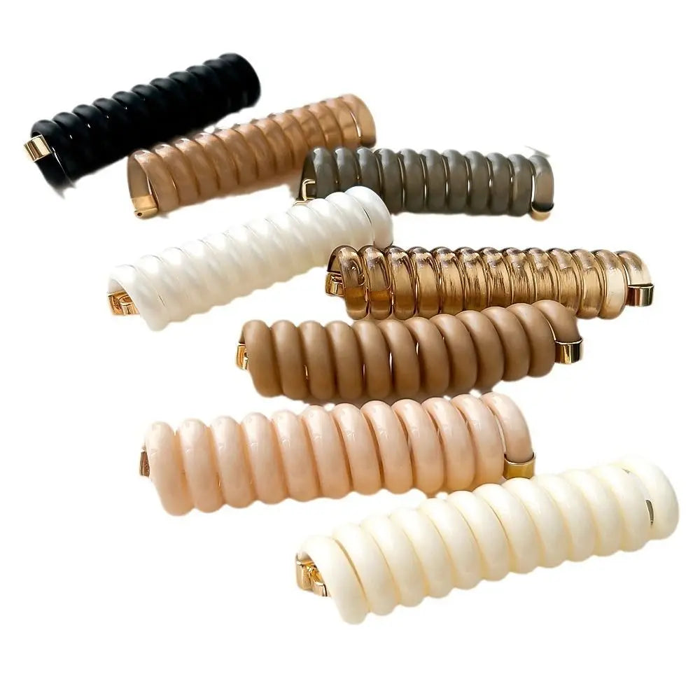 Spiral Telephone Line Hair Ties – 9 Colors Elastic Ponytail Hair Ties QXL