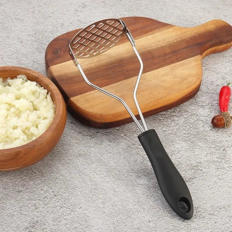 Stainless Steel Manual Garlic Press & Potato Masher Tool Garlic Press & Masher QXL 1 PCS