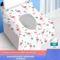 30-Pack Disposable Toilet Seat Covers | Waterproof Travel Toilet Seat Covers QXL 30pcs-flamingo