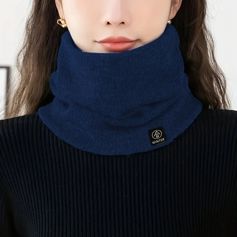 Double-Layer Knit Neck Warmer | Windproof Winter Scarf Unisex Winter Neck Warmer QXL