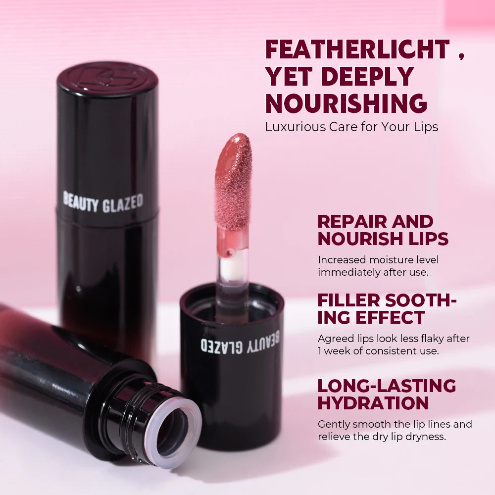 Beauty Glazed Hydrating Mirror Lip Gloss | Tinted Lip Balm Tinted Lip Gloss QXL