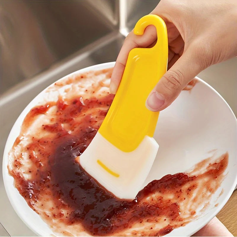 Silicone Pan Scraper | Non-Scratch Kitchen Cleaning Tool Kitchen Scraper QXL