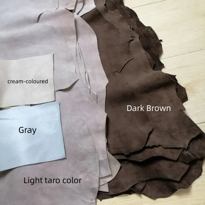 Brown Frosted Sheepskin Suede Leather 0.7/0.8mm | DIY Craft Suede Leather Fabric QXL