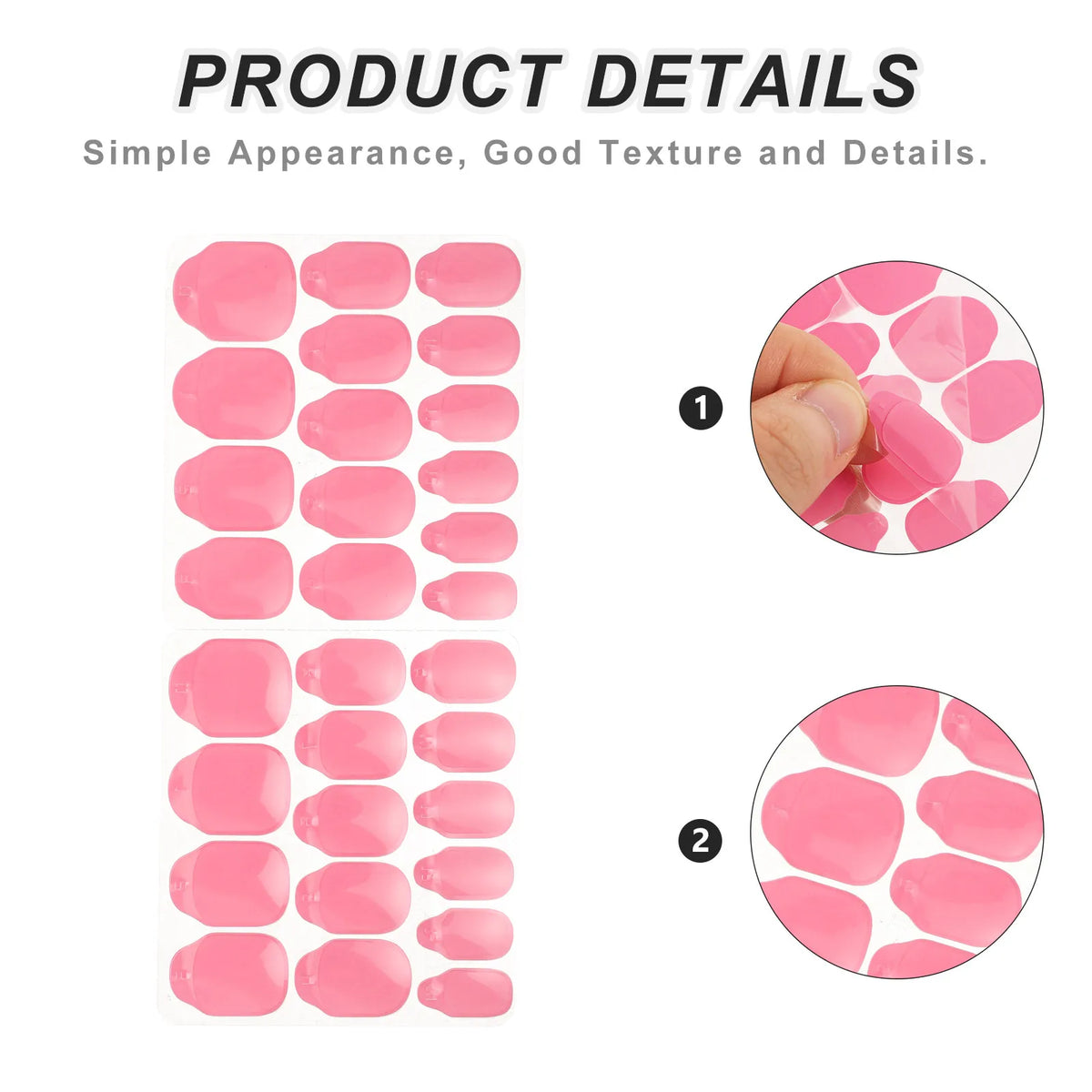 Press-On Nail Jelly Tabs 30 Sheets | Ultra Thin Waterproof Nail Adhesive Tabs QXL