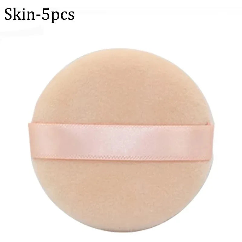 Super Soft Velour Powder Puffs 5 or 10 Pack | Loose & Pressed Makeup Powder Puff QXL