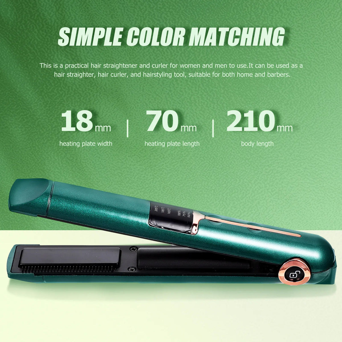 3-in-1 Cordless Hair Straightener & Curler | USB Rechargeable Cordless Hair Straightener QXL
