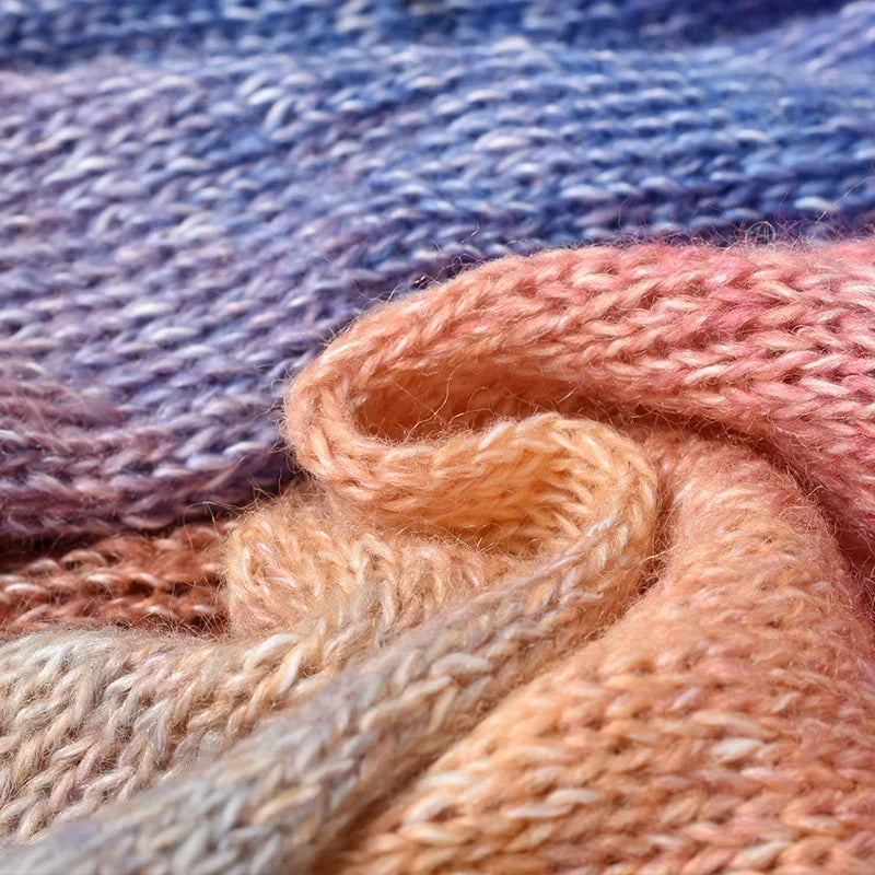 Gradient Mohair Blended Yarn 50g | Soft Fancy Wool for Knitting Mohair Blended Yarn QXL