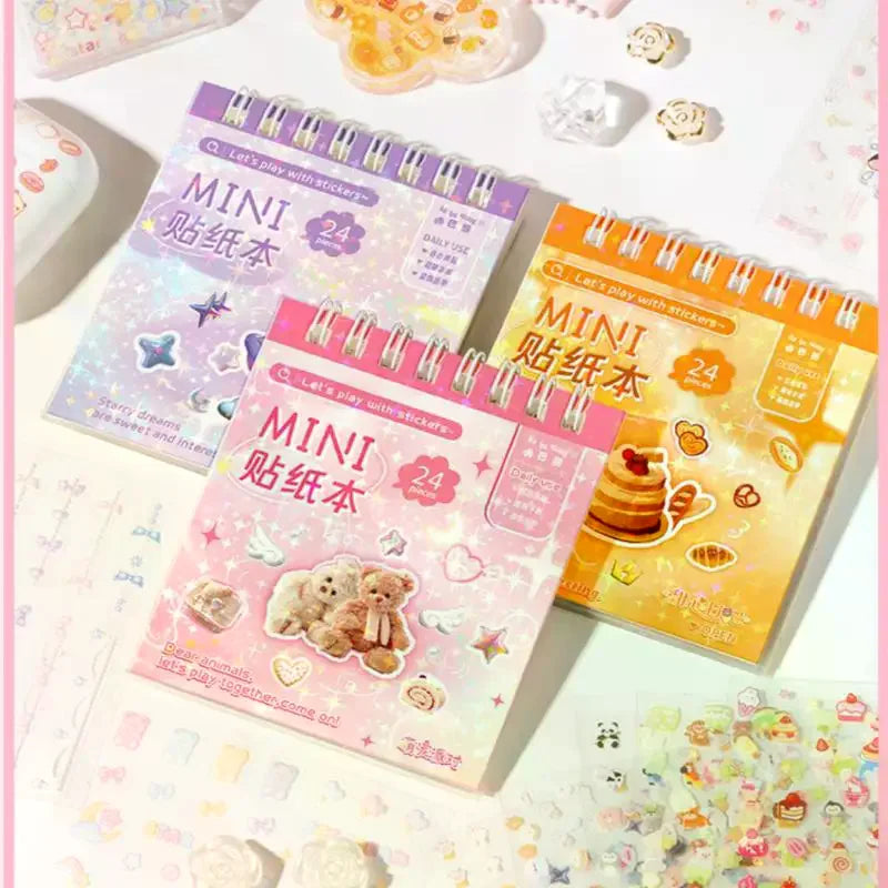 Kawaii Craft Sticker Book 24pcs | DIY Scrapbooking & Planner Craft Sticker Book QXL