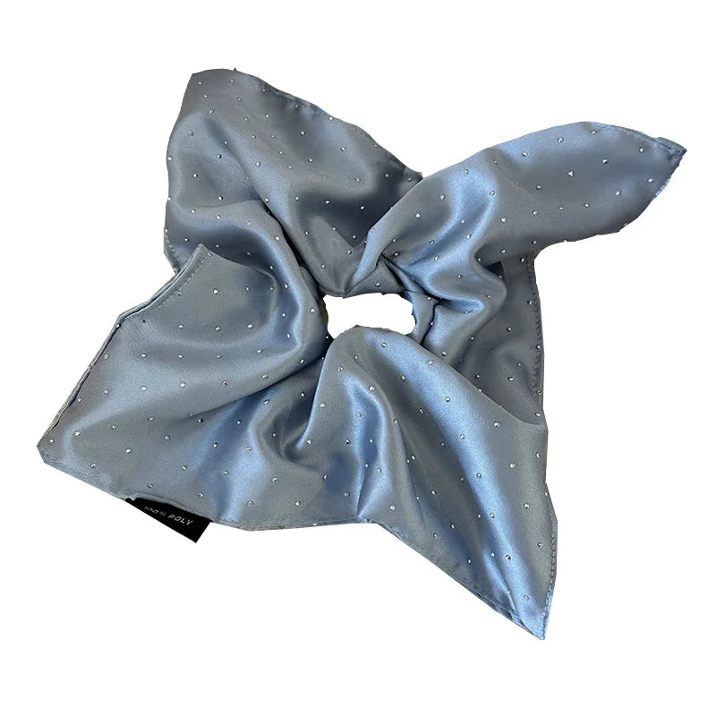 Korean Satin Scrunchies 3-Pack | Starry Elegant Hair Ties Satin Scrunchie Set QXL