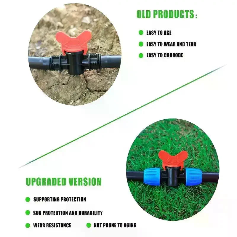 1/2-Inch 16mm Drip Irrigation Switch Valve | Reusable Stop Valve Drip Irrigation Valve QXL Default Title