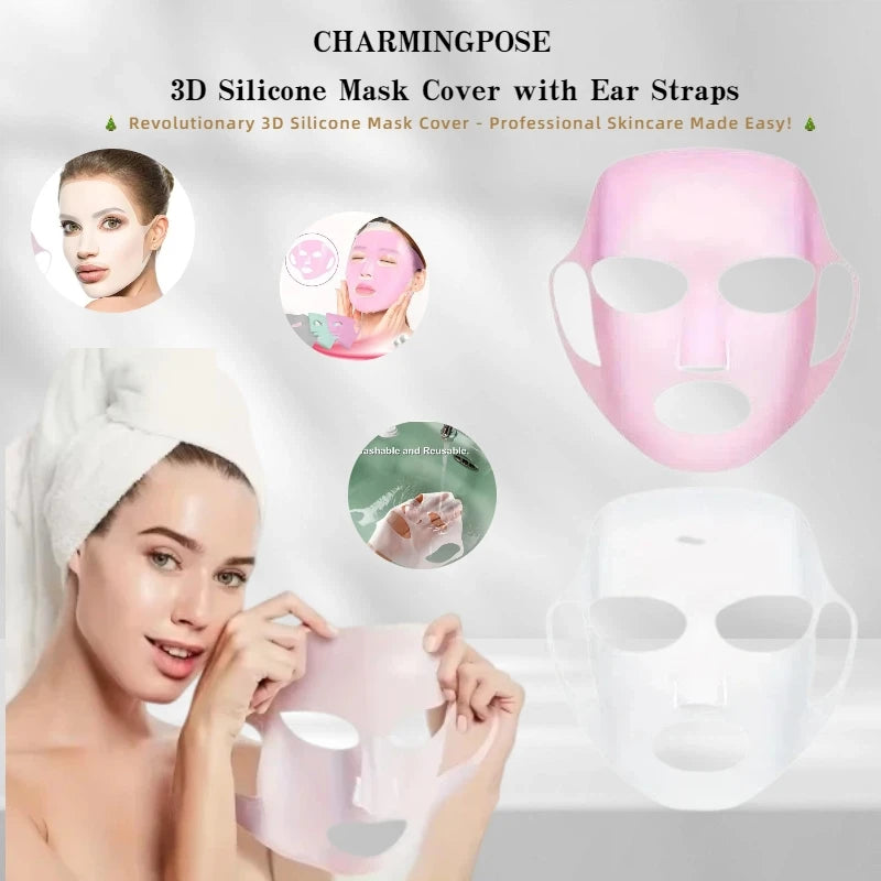 3D Silicone Face Mask Cover | Reusable Essence Seal Shield Silicone Face Mask QXL