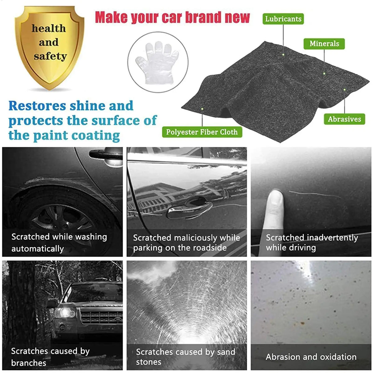 Nano Magic Car Scratch Remover Cloth | Polish & Repair Car Scratch Repair Cloth QXL