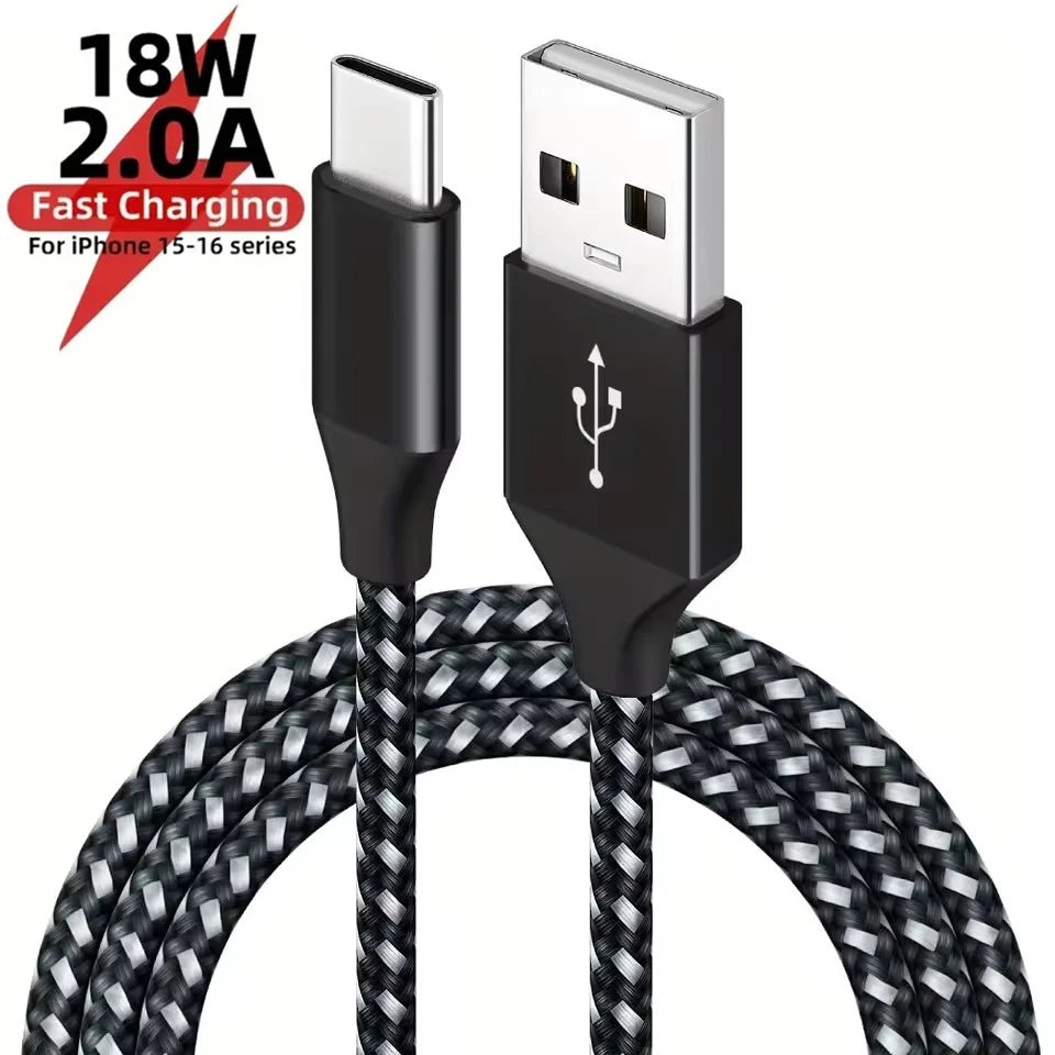 18W USB-A to USB-C Fast Charging Cable 1M 2M 3M | CE RoHS USB-C Charging Cable QXL