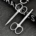 Stainless Steel Eyebrow, Nose & Beard Trimming Scissors Grooming Scissors QXL Clear