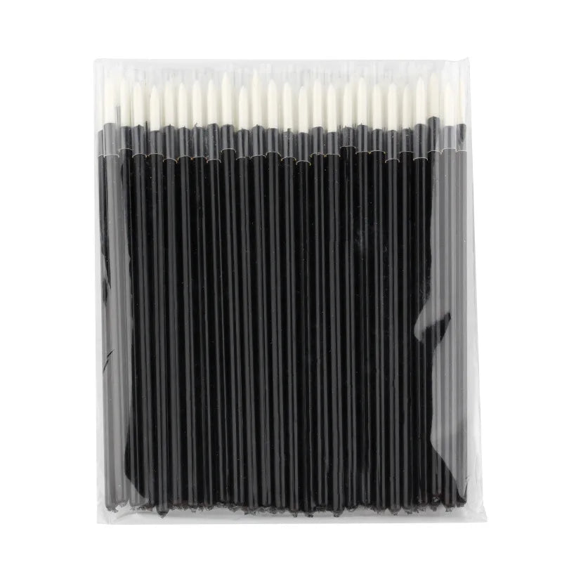 50-Pack Disposable Eyeliner Brushes | Fine Fiber Applicator Wands Disposable Eyeliner Brush QXL 50pcs White