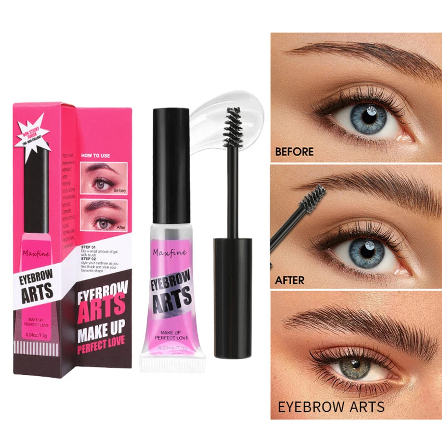 MAXFINE 3D Waterproof Eyebrow Shaping Gel | Long-Lasting Hold Eyebrow Shaping Gel QXL