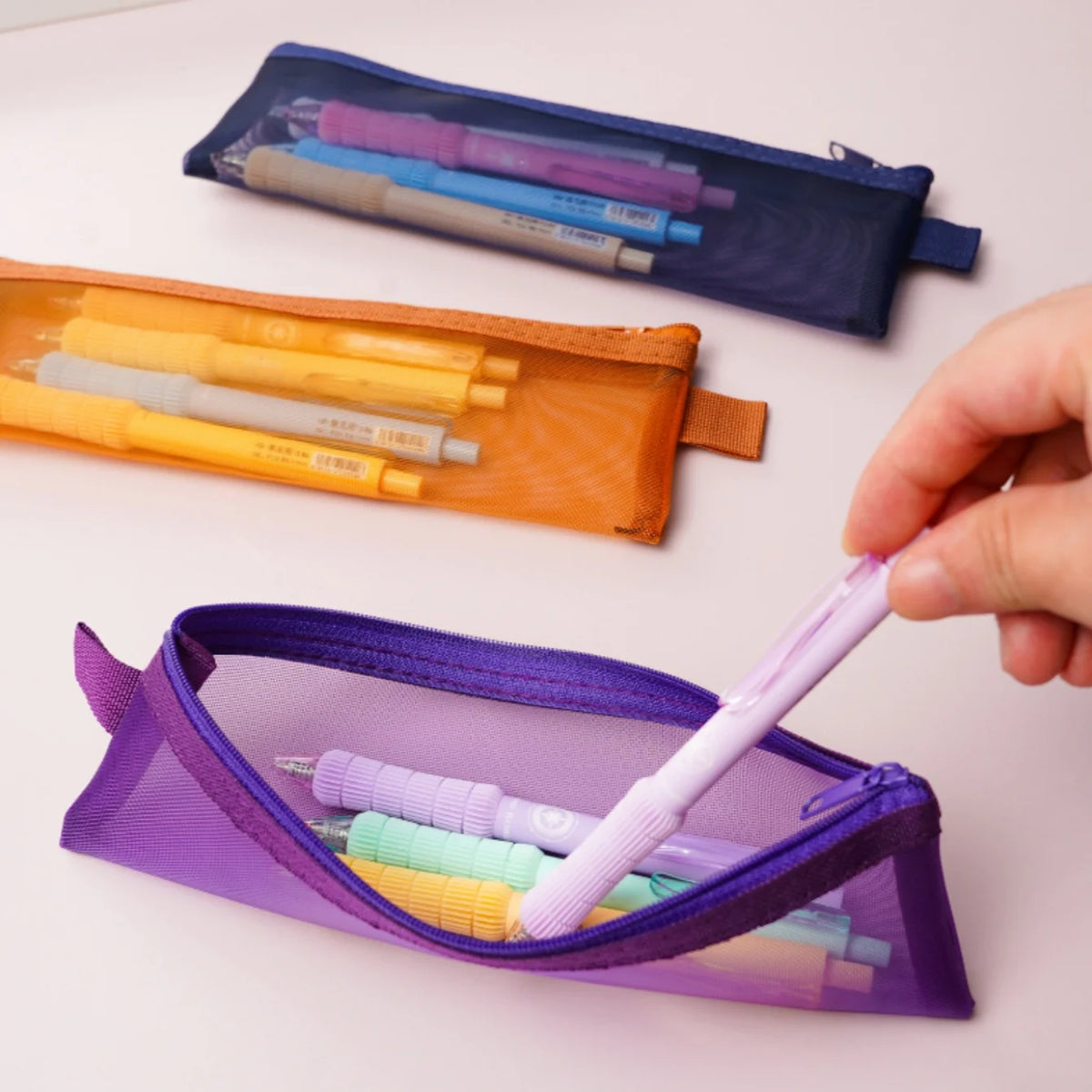 Transparent Mesh Zipper Bags | Travel & Cosmetic Organizer Mesh Zipper Pouch QXL