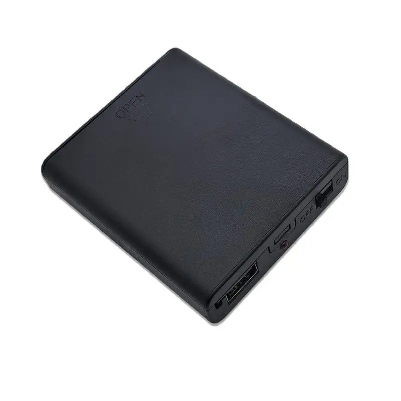 4-Slot AA Battery Holder with USB Port, Switch & LED Light Battery Holder Case QXL
