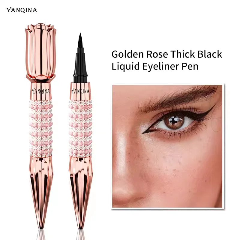 Precision Black Liquid Eyeliner – Waterproof & Quick-Dry Liquid Eyeliner Pen QXL black