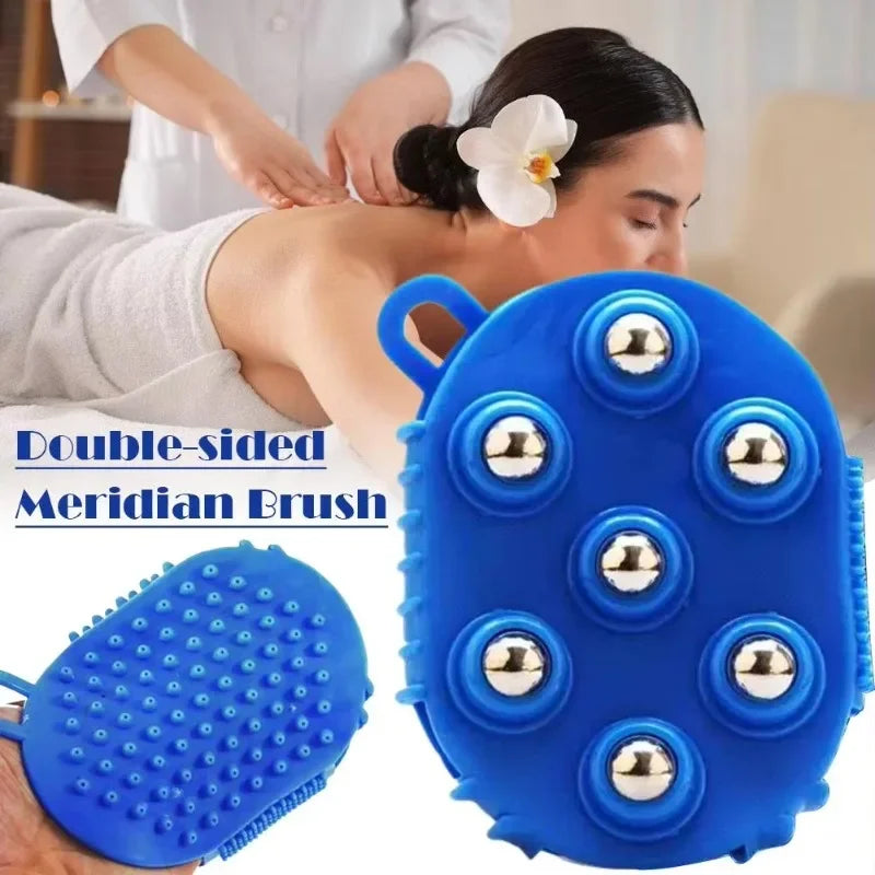 360° Rotating Ball Bead Massage Glove | Full-Body Massager Body Massage Glove QXL