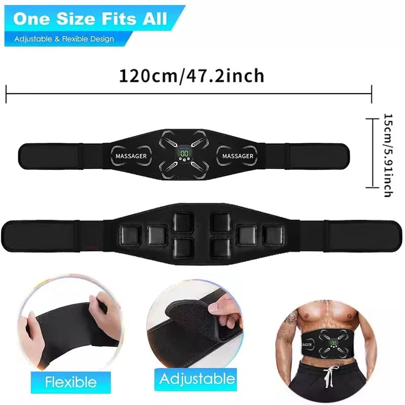 EMS Abdominal Trainer Belt | Muscle Toning & Slimming Device EMS Muscle Trainer Belt QXL