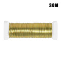 30M Florist Flower Stem Wire Roll | DIY Floral Craft Iron Wire Floral Craft Wire QXL Yellow